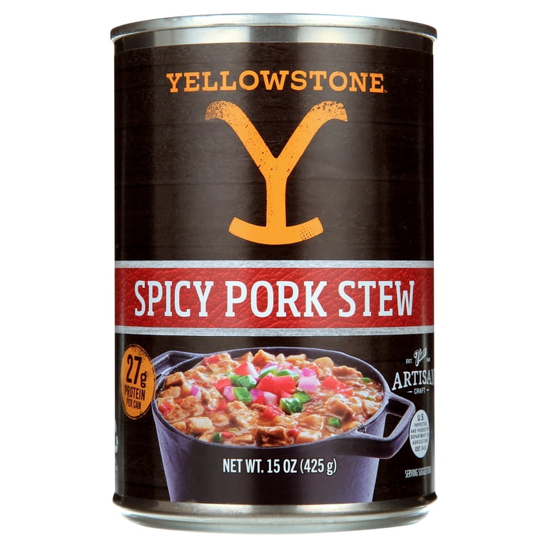 6 pack) Yellowstone Spicy Pork Stew 15 oz. Can - Walmart.com