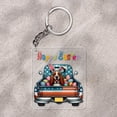 thumbnail image 2 of Happy Easter Basset Hound American Flag Truck Acrylic Keychain Bassets Dog Breed Lovers Gifts Idea Collar Charm Tag Keyring - 03001, 2 of 5