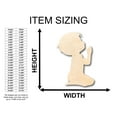 thumbnail image 2 of Unfinished Wood Praying Boy Shape - Craft - up to 46" DIY 10" / 1/2", 2 of 3