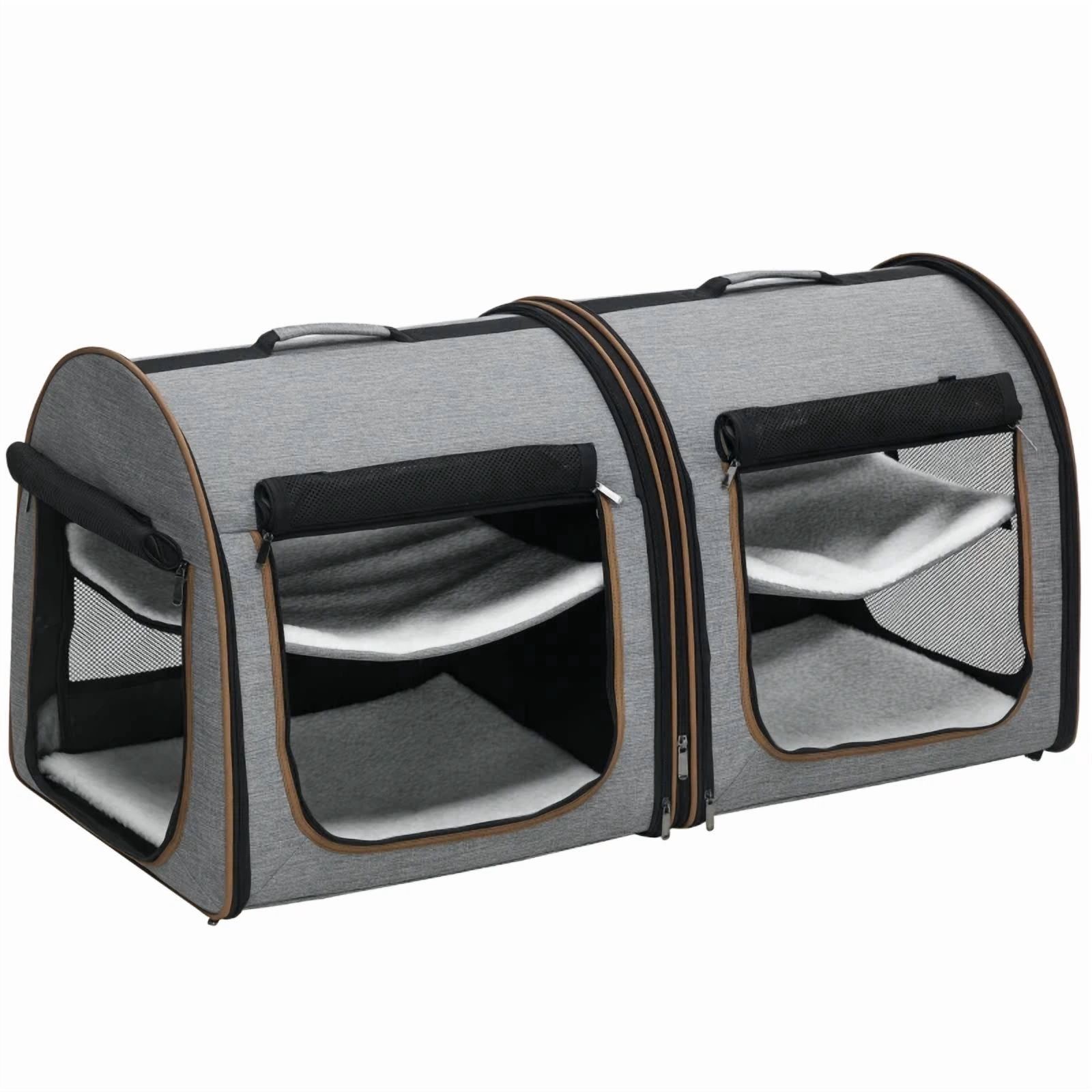 Travel Pet Crate,Portable Soft-Sided Cat Carrier Bag