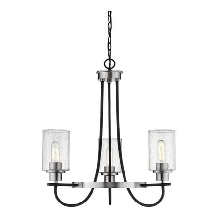 

Millennium Lighting 3-light Metal Chandelier in Matte Black/Brushed Nickel