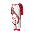thumbnail image 3 of TSEXIEFOOFU Christmas Family Matching Pajamas Set, Long Sleeve Cartoon Bear Print Tops with Plaid Pants, 3 of 9