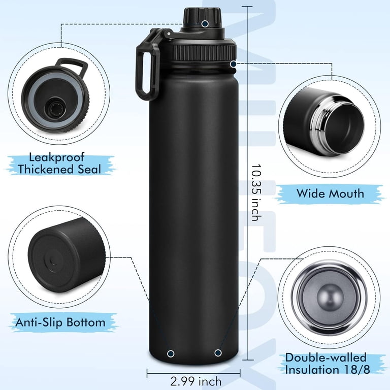 BN-LINK 25oz Vacuum Insulated Sports Water Bottle, Black photo 3