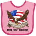 thumbnail image 3 of Inktastic Memorial Day- Never Forget Our Heroes- Bald Eagle Boys or Girls Baby Bib, 3 of 4