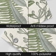 thumbnail image 2 of Extra Long Sage Green Leaves Shower Curtain, Tall Plant Bathroom Shower Curtains, Waterproof Fabric Botanical Shower Curtain, 72 x 84 Inch, 2 of 8