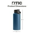 thumbnail image 4 of RTIC 32 oz Stainless Steel Insulated Bottle, Wide Mouth Multi-Use Lid, Storm, 4 of 9