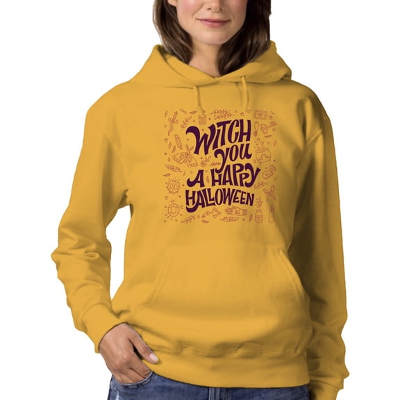 Witch You Happy Halloween Hoodie Women -Image by Shutterstock, Female 5X-Large