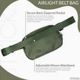 thumbnail image 3 of FITKICKS Airlight Belt Bag Lightweight Fanny Pack, Waist Pouch with Adjustable Strap - Green, 3 of 6