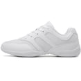 thumbnail image 4 of GlideMoves White Girls Cheerleading Dancing Shoes Youth Team Athletic Training Tennis Walking Breathable Competition Cheer Sneakers Big Kid Size 1.5, 4 of 7