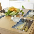 thumbnail image 4 of Ambesonne Colorful Place Mats Set of 4, Exotic Beach Sunset, Standard Size, Multicolor, 4 of 6