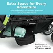 Foundations Compass Trio Triple Stroller, 3-Seat Tandem with UV Canopies and Reclining Seats, Lime