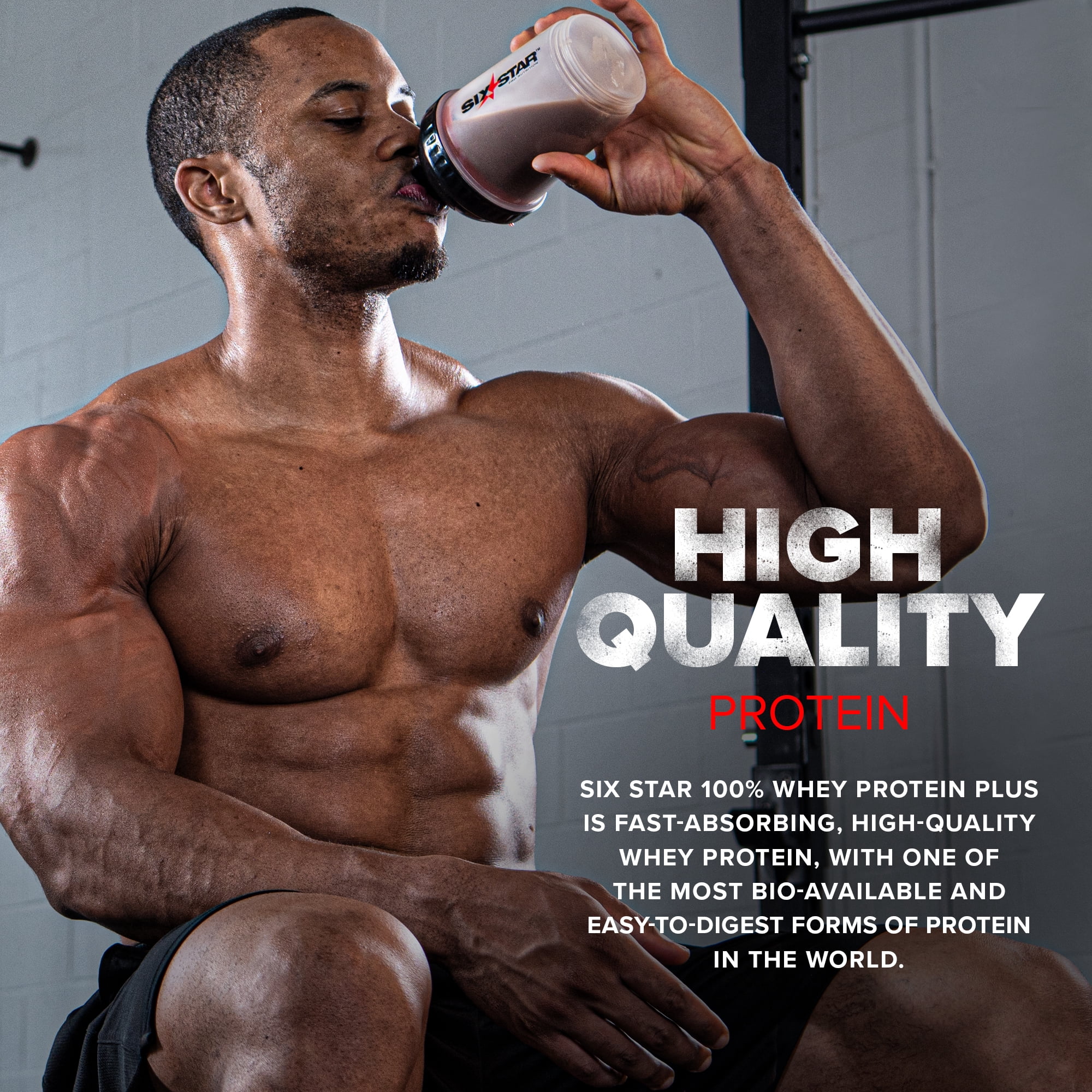 Six Star Pro 100% Whey Protein Powder, 32g Ultra-Pure Whey Protein, Cookies & Cream, 2lbs