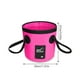 thumbnail image 2 of Yuarrent Cubo de agua plegable de PVC, resistente al agua, lavabo, senderismo, de coches, contenedor organizador con asa, accesorios Pescar Rosa 20L Yuarrent OD022092-10, 2 of 6