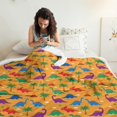 thumbnail image 3 of Cute Dinosaur Cartoon Pattern Soft Sherpa Fleece Throw Blanket, Warm Cozy Plush Blanket for Sofa Bed Couch, All Season, 50"x60", 3 of 5