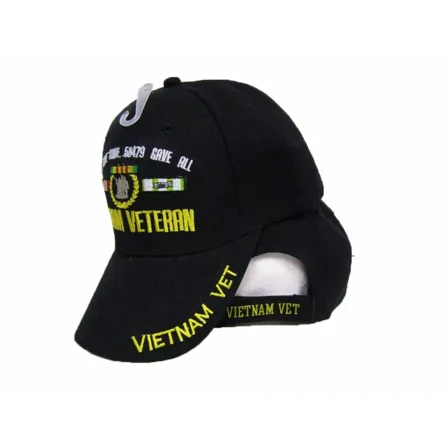 ALL GAVE SOME, 58479 GAVE ALL VIETNAM VETERAN BALL CAP HAT BLACK