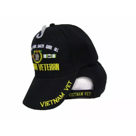 ALL GAVE SOME, 58479 GAVE ALL VIETNAM VETERAN BALL CAP HAT BLACK