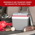 thumbnail image 2 of Koolatron 12V Electric Cooler 24L (26 qt), Self-Locking Handle, Gray/Red, 2 of 6