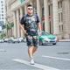 thumbnail image 3 of Camiseta lisa de hombre de talla 5xl, chándal elástico, novedad en trajes deportivos, conjuntos de pantalones cortos gráficos, Kpop, poliéster, holgado, talla XL, 3 of 5