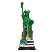 Statue of Liberty Statue w/ Flag Base 12.5 Inch