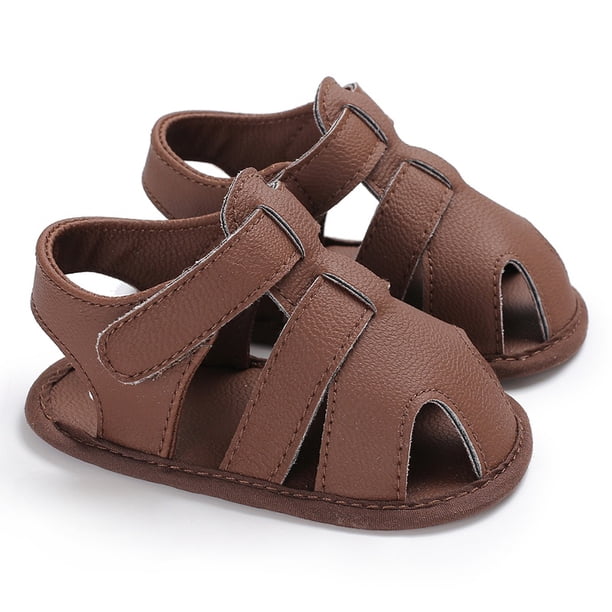 Walkers Sandalias Antideslizantes Transpirables Para Bebés Y Niños Pequeños De Suela Suave De Impresión Sólida Primeros Pasos 0-18 Meses