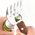 thumbnail image 6 of Surpdew Pack Of 2 Stainless Steel Pulled Pork Tools For Shredding Meat, Sharp Stainless Steel Food Shredding Fork, Meat Shredder Claws For Shredding, Chicken Shredder Brown, 6 of 7