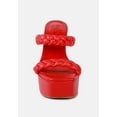 thumbnail image 3 of PIN-UP Red Braided High Heel Sandals, 3 of 8