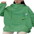thumbnail image 3 of Frog Sweat à Capuche pour Femmes Saint-Valentin Pull à Fermeture Éclair Dessin Animé Couple Vert TTTG, 3 of 6