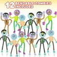 thumbnail image 6 of ArtCreativity Bendable Zombie Figurines – Pack of 12 Halloween Party Favors for Kids, Flexible Zombie Toys for Costumes & Goodie Bags, 6 of 7