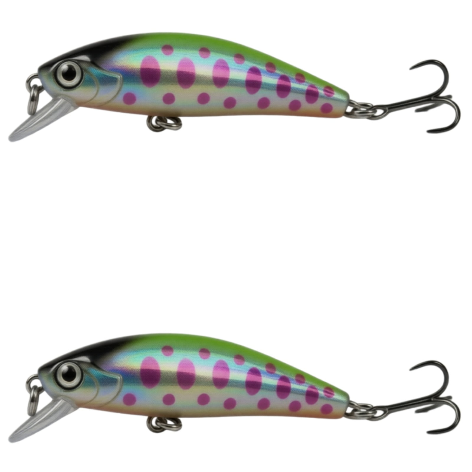 Bisitoy 2Pcs Inline Spinner Fishing Lures Set with Dressed Hook for Steelhead