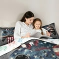 thumbnail image 5 of Castle Fairy 3-Piece Full Size Comforter Set - Gamer USA Flag Retro Video Game Print, 5 of 8