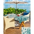 thumbnail image 5 of Hokiten Outdoor Tablecloths with Umbrella Hole & Zipper, Turquoise Starfish Rectangle Tablecloth 52x70 Inch, Ocean Nautical Seahorse Coral Shell Waterproof Table Cloth, Patio/Pool Table Covers, 5 of 7