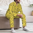 thumbnail image 6 of KLL Blue Spots Sleepwear Mens Flannel Pajamas,Long Cotton Pj Set, 6 of 7