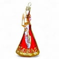 thumbnail image 5 of STP Goods Vasilisa Glass Christmas Ornament 4.72" (12 cm) Hand-Painted Christmas Tree Ornament Collectible Christmas Tree Hanging Decoration, Red and Gold, 5 of 5