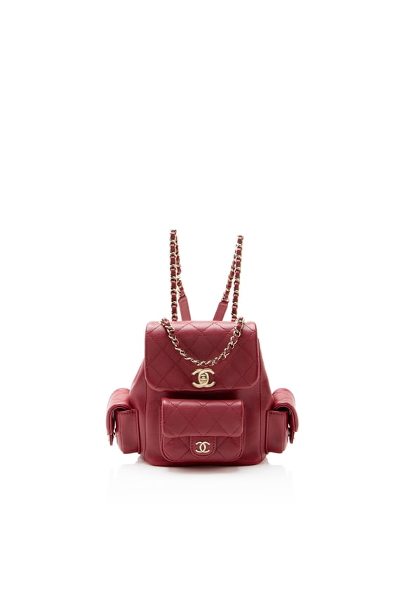 Pre-Owned Chanel Caviar Leather Cargo Duma Small Backpack
