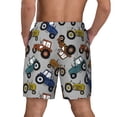 thumbnail image 3 of Goofa Color Tractor Printed Men's Swim Trunks Board Shorts Quick Dry Mens Swimming Trunks with Compression Liner,Breathable Fit Hawaii Beach Shorts-Large, 3 of 8