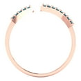 thumbnail image 4 of 0.2475 ct Round Cut Simulated Turquoise Statement 14K Rose Gold Womens Engagement Ring, 4 of 5