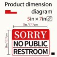 thumbnail image 2 of Pegatina Sorry No Public Restroom, 21 unidades, autoadhesiva, 12,7 x 17,7 cm, 2 of 4