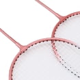 thumbnail image 3 of M Buder Professional Badminton Set Iron Alloy Increased Area Shock Absorption Lightweight Sports Racket for Beginner Children Adults Pink 28.3x9.8in / 72x25cm, 3 of 9