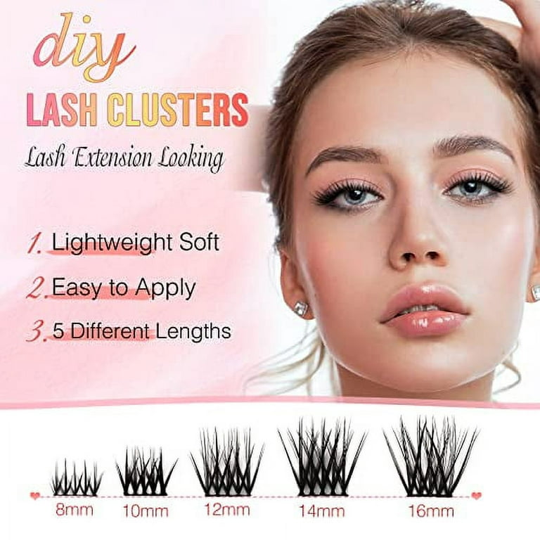 Cluster Lashes Individual Lash Mixed Length C D Curling Eyelash