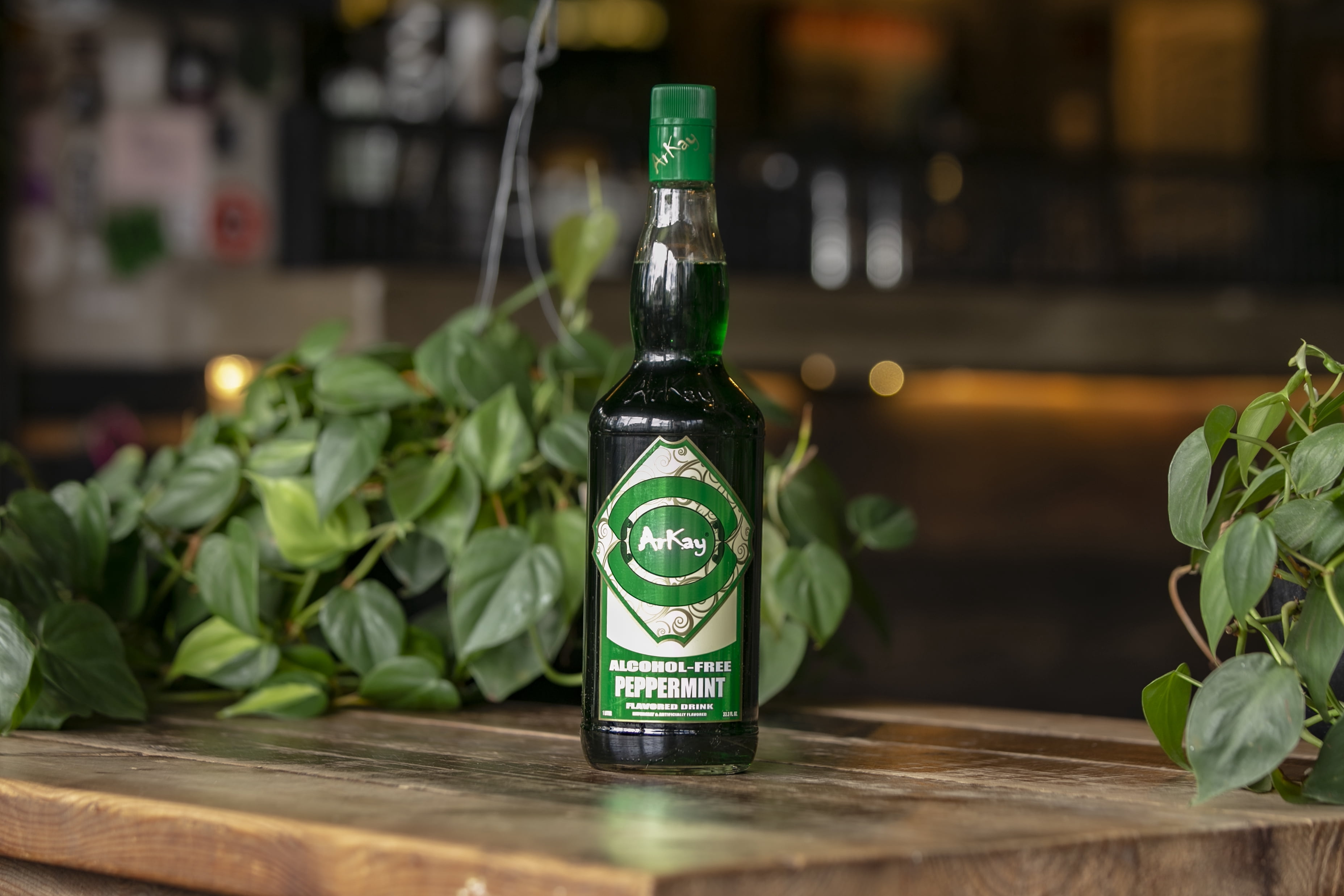 ArKay - Non-Alcoholic Peppermint Liquor | Premium Zero Proof Alternative | 33.3 Fl Oz (1L) | Zero Calories 0 Sugar | Vegan & Gluten Free