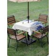 thumbnail image 4 of Outdoor Tablecloths with Umbrella Hole & Zipper, Navy Blue 54x54 Inch Square Tablecloths, Summer Botanical Leaves Watercolor Waterproof Table Cloth, Patio/Pool/Picnic Table Covers, 4 of 8