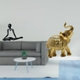 thumbnail image 2 of Elephant Figurine Abstract Sculpture Desktop Ornament Resin Material for Bedroom Shelf Office Decor, 2 of 8