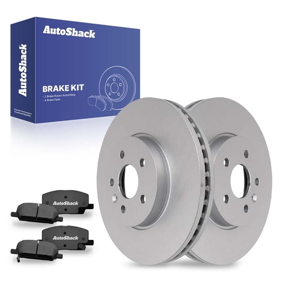 AutoShack Front Brake Rotors Ceramic Brake Pads | Replacement For 2018-2022 Chevrolet Trax 2018-2022 Buick Encore 1.4L AWD FWD | Coated | 6-PC Brake Kit | ArmorStop
