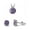 Amethyst, variant on Round Simulated Ruby Cubic Zirconia Matching Set Sterling Silver