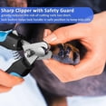 thumbnail image 4 of Cortaúñas y recortadores para mascotas para perros o gatos, con protector de seguridad rápido para evitar cortar demasiado las uñas de los pies, maquinilla de afeitar afilada, 4 of 5
