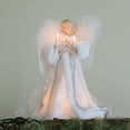 thumbnail image 2 of Kurt Adler 12-Inch UL 10-Light White and Silver Angel Treetop, 2 of 5