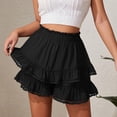 thumbnail image 6 of Tqcoqu Flowy Shorts for Women Ruffle Skorts Mini Skirts High Waisted Summer Shorts,Black,Women's S-XL, 6 of 8