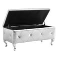 thumbnail image 2 of M optimized Storage Ottoman Bench, Upholstered Flip Top Ottoman Bench with Crystal Buttons, Rectangular End of Bed Bench Foot Rest for Bedroom Living Room Hallway, 2 of 7