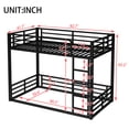thumbnail image 2 of Harper & Bright Designs Metal Bunk Bed Twin XL over Twin XL with Stairs for Boys and Girls, Floor Bed with Guardrails for Bedroom, Black, 2 of 11