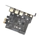 thumbnail image 3 of 5 PCIe 1x a la Tarjeta de Expansió USB 3XUSB3.0 2XTYPE C 19PIN 5 Tarjeta Adaptador de Expansió de Puertos para escritorio para PC, 3 of 7